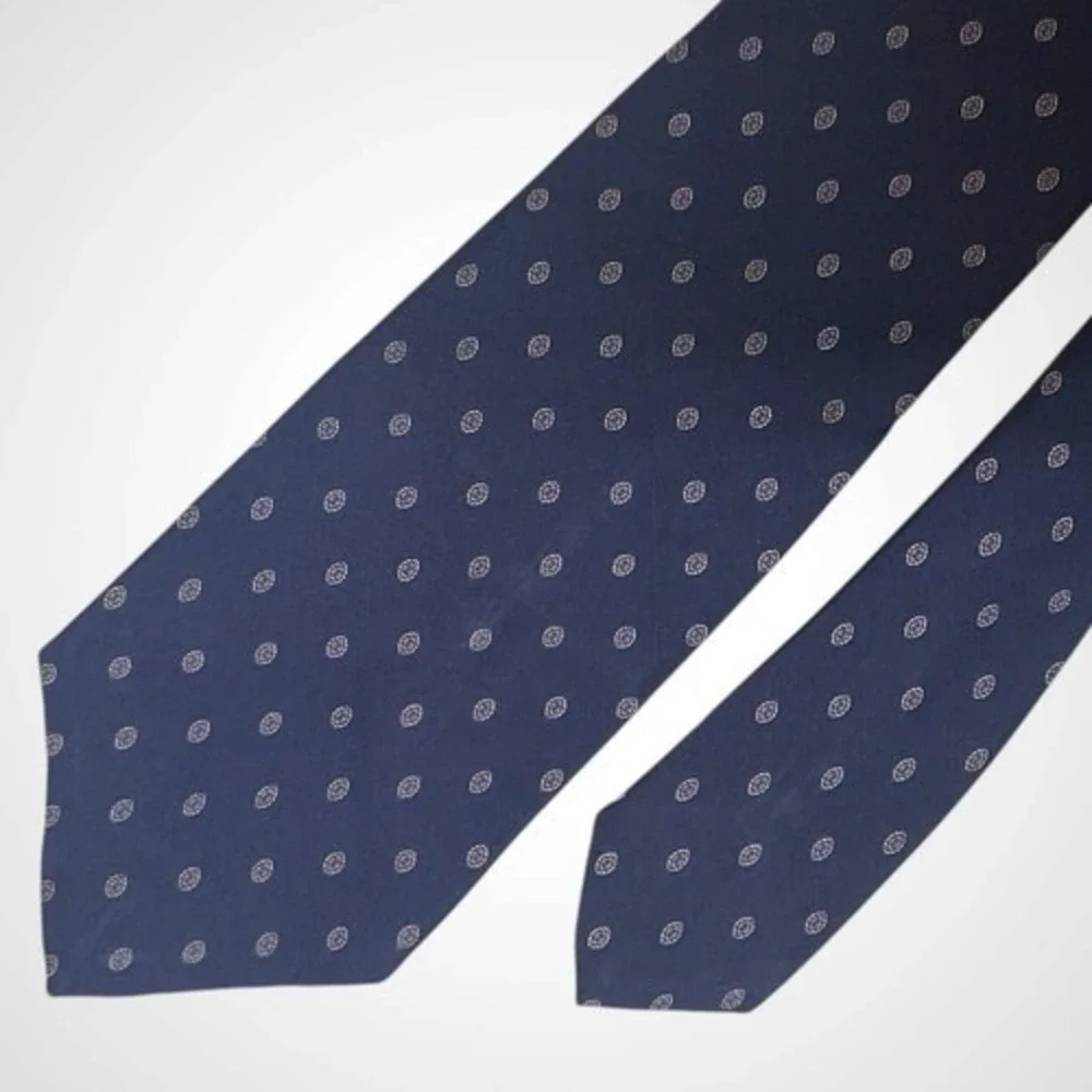 Vintage Christian Dior Navy/Red Abstract‎ High End Classy Men Tie 58x3.2 Silk